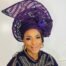 Ready made Purple Asoke Net Gele