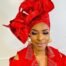 Ready made Red Auto Gele Two
