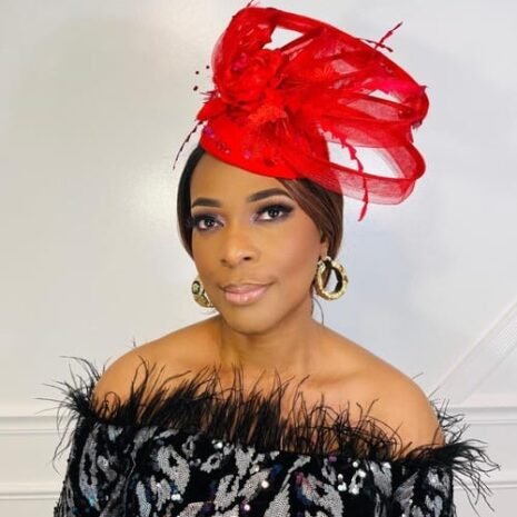Red Derby Wedding Fascinator