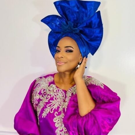 Royal-Blue-African-Auto-Gele-2 Royal Blue African Auto Gele Two