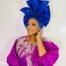 Royal Blue African Auto Gele Two