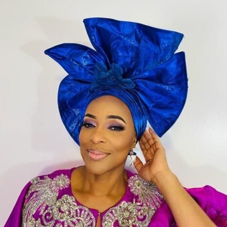 Royal Blue African Auto Gele