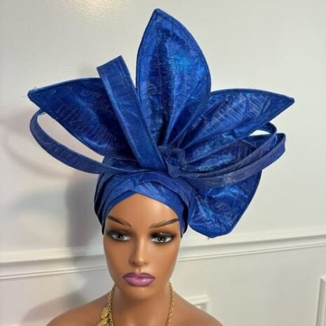 Royal Blue Auto Gele