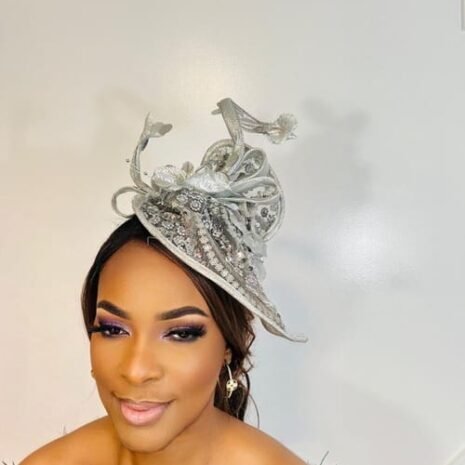 Silver Derby Fascinator Hat