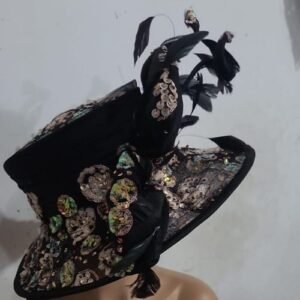 Cathrine Black Sequins Hat