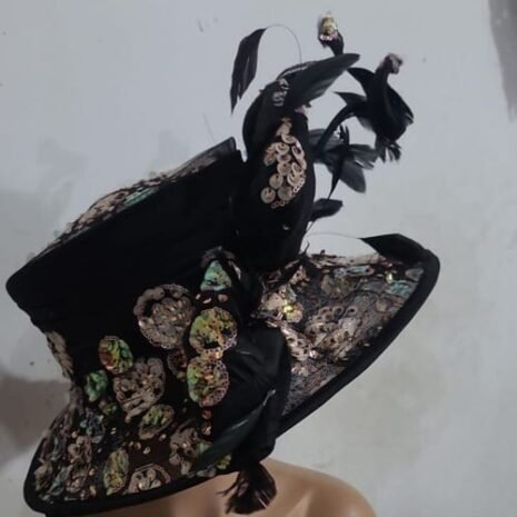Cathrine Black Sequins Hat