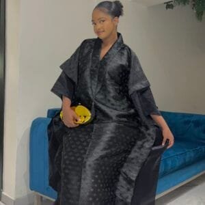 Stella Elegant Black V-neck Kaftan