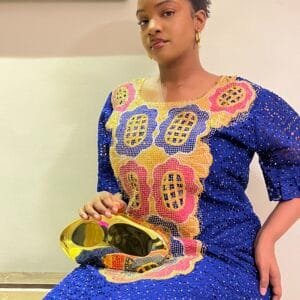 Jumoke Blue African Ankara Kaftan