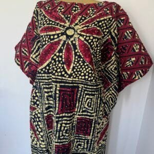 Fatima Ankara Short Sleeve Kaftan Dress